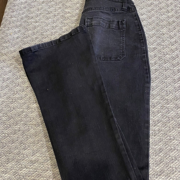 Fashion Nova Flare Button Jeans - Picture 3 of 4